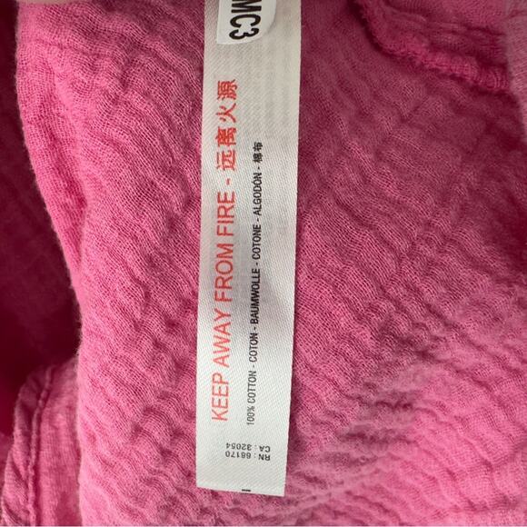 Anthropologie Pink gauze fabric braided strap mini dress halter 100% cotton NWT - Picture 11 of 13